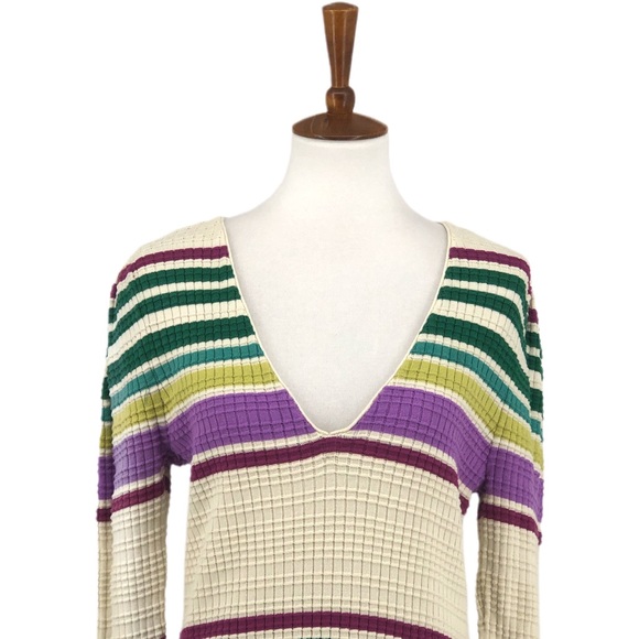 Free People Ivory Stripe Gidget Sweater Dress - Picture 3 of 8